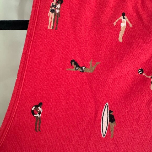 Mata Traders Fair Trade Organic Cotton Red Beach Pocketed Sleeveless Dress. - Picture 2 of 3